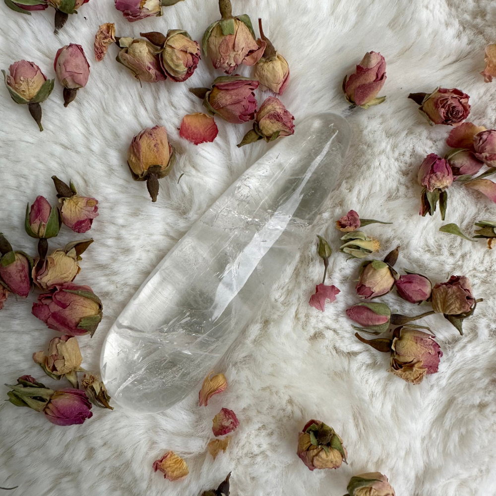 Clear Quartz Yoni Wand