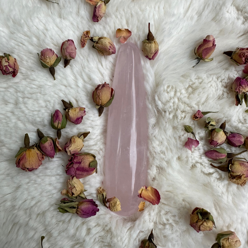 Rose Quartz Yoni Wand